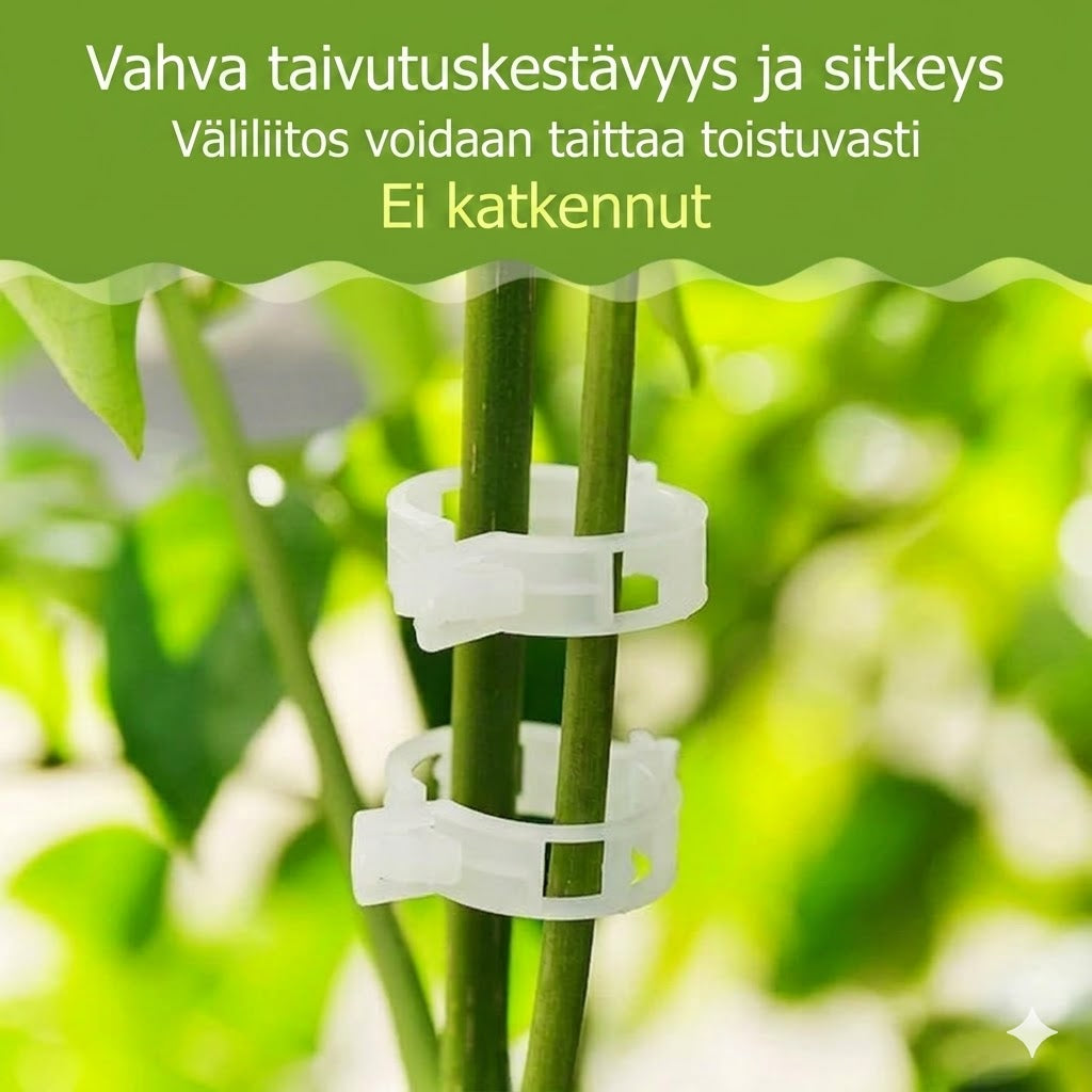 Kasviklipsit köynnöskasveille – Muovikiinnikkeet tomaateille ja köynnöksille 🌱🍅