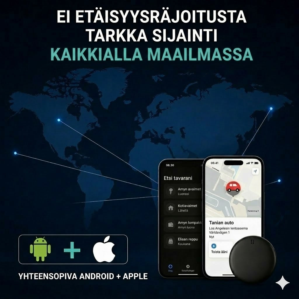 GP90 - Tarkka GPS-paikannin ilman kuukausimaksua (Android/Apple)