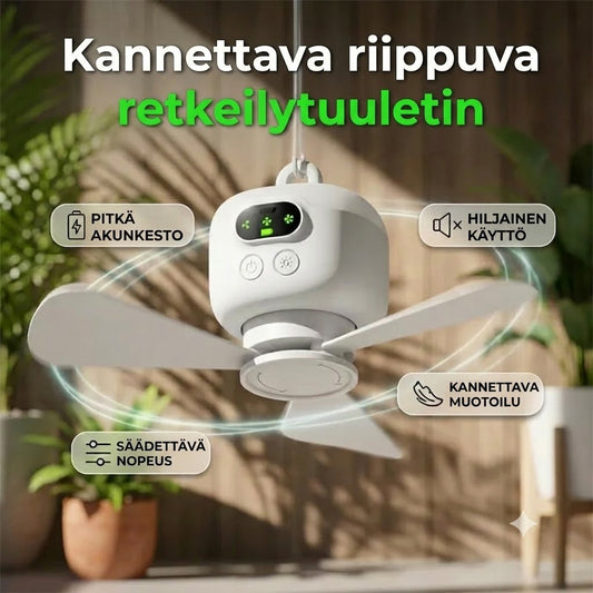 Ladattava tuuletin LED-valolla – viilennystä ja kirkasta valoa kaikkialle ✨