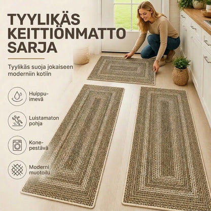 Elegantti kudottu käytävämatto