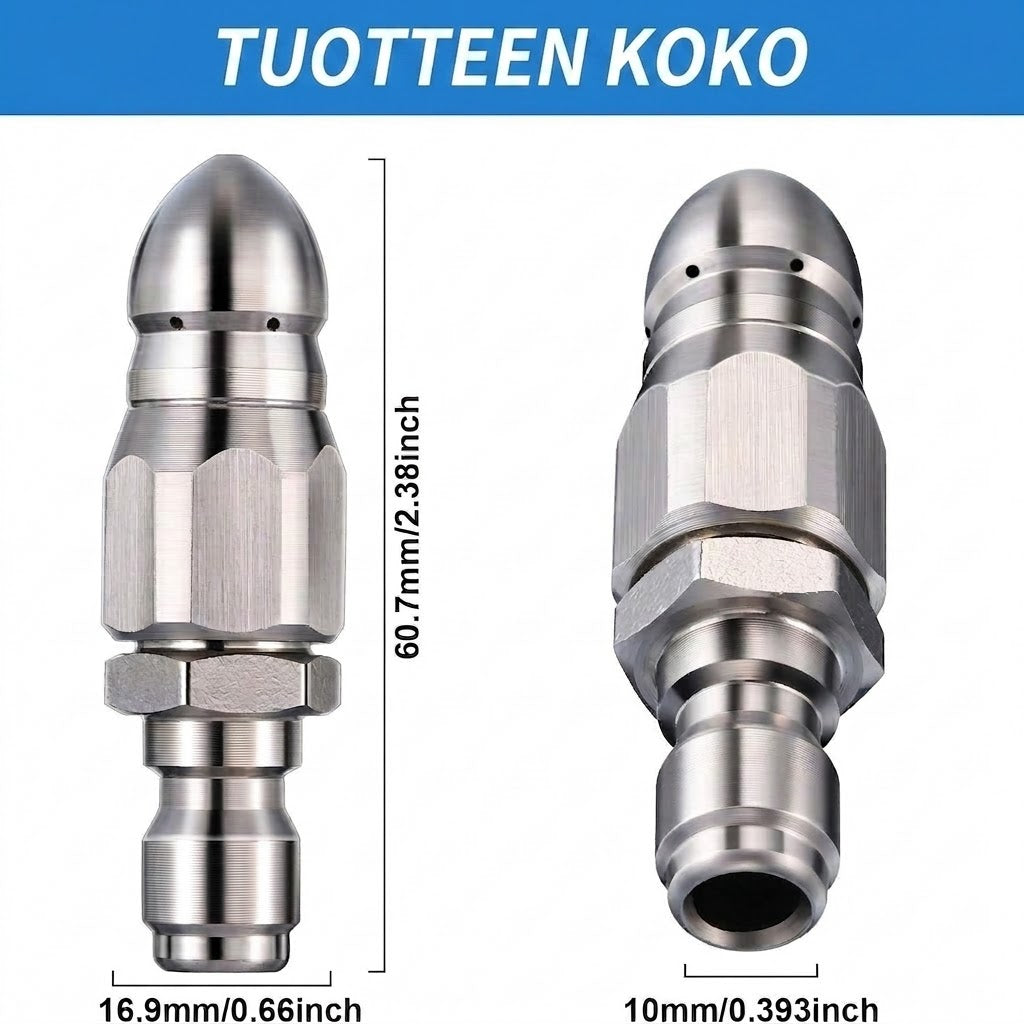 🔩  Ruostumattomasta teräksestä valmistettu viemärinpuhdistussuutin – Poistaa tukokset ja ehkäisee niitä tehokkaasti 💦🚿