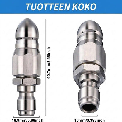 🔩  Ruostumattomasta teräksestä valmistettu viemärinpuhdistussuutin – Poistaa tukokset ja ehkäisee niitä tehokkaasti 💦🚿