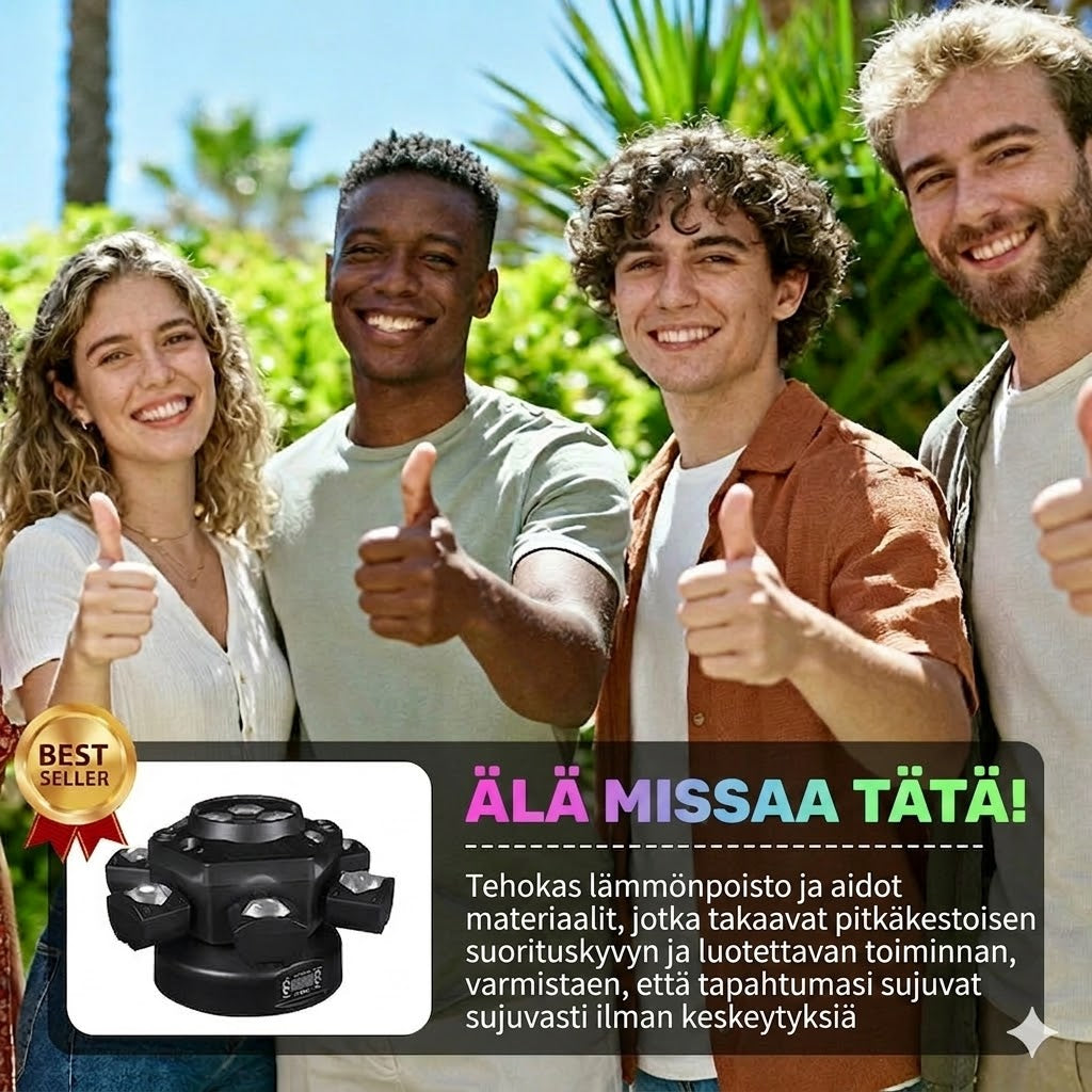 ✨ 60 % alennus – Rajoitetun ajan tarjous! ⏰ Monisäteinen LED-tunnelmavalaistus