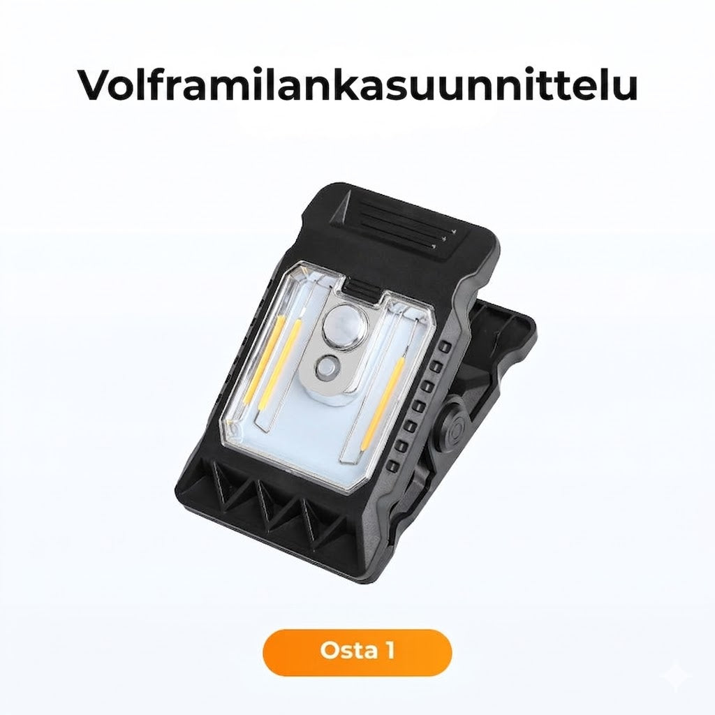 Aurinkokennovalo nipistimellä ja liiketunnistimella