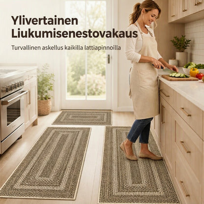 Elegantti kudottu käytävämatto
