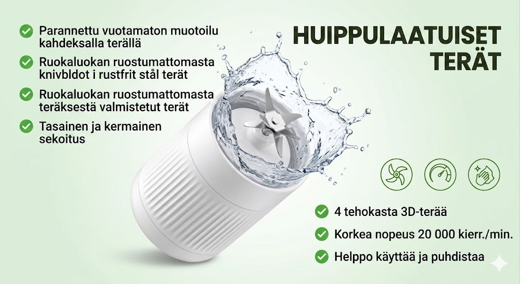 📢 40 % ALENNUS!!! ⚡ Myyntimenestys: Kannettava mehulinko / Tehosekoitin
