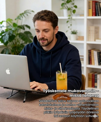 Kokoontaitettava magneettinen 3-in-1-teline elektroniikalle
