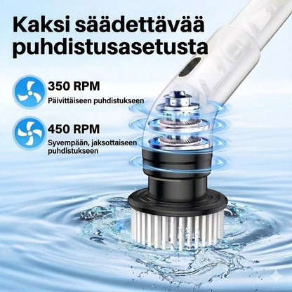SpinClean – Sähköinen siivousharja 9 vaihtopäällä ja jatkovarrella