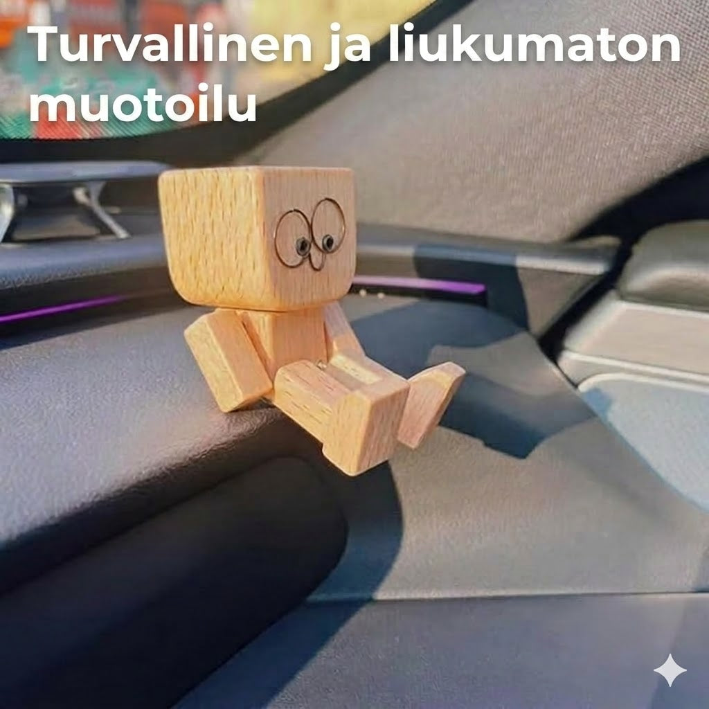 Valloittava pieni puuhahmo 12 magneettisella ilmeellä