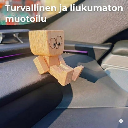 Valloittava pieni puuhahmo 12 magneettisella ilmeellä