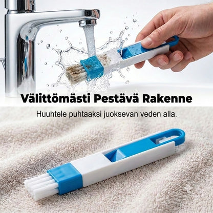 2-in-1 Puhdistusharja urille, raoille & saumoille – Tarkka ja vaivaton puhdistus – Ihanteellinen ikkunoille, kiskoille ja vaikeapääsyisiin kulmiin 🧹🏠