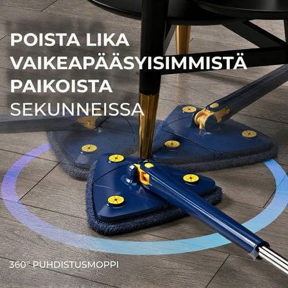 DrejmeMoppe™ Itsevääntävä 360° kolmiomoppi – sis. 2 moppiliinaa