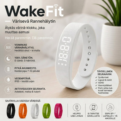 WakeFit – Värisevä herätysranneke | Älykäs värinäherätyskello, joka muuttaa aamusi