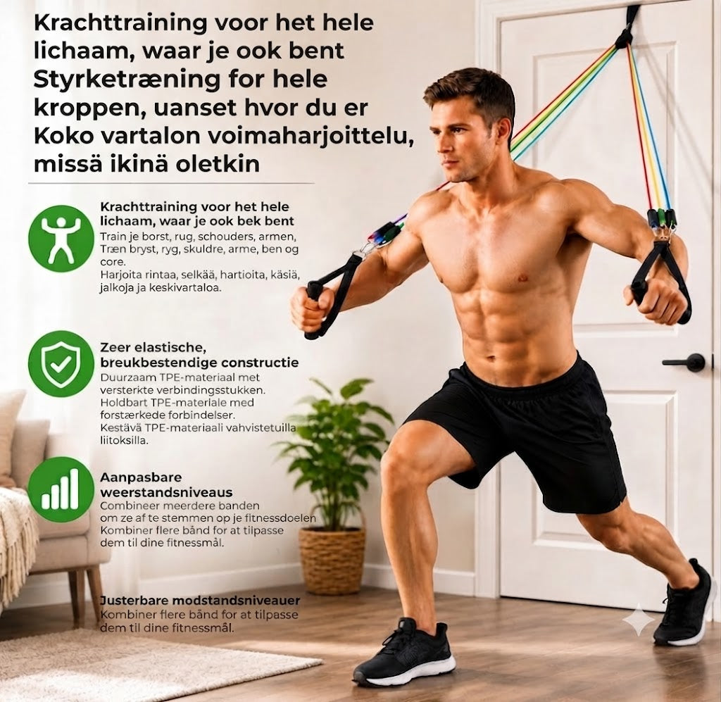 Elastiset vastuskuminauhat - 5 kpl