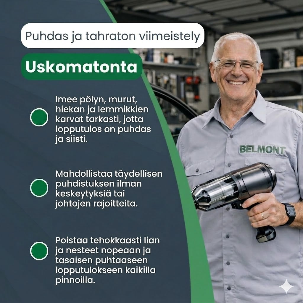 C40 PRO | Rikkaimuri autoon | Tehokas ja johdoton