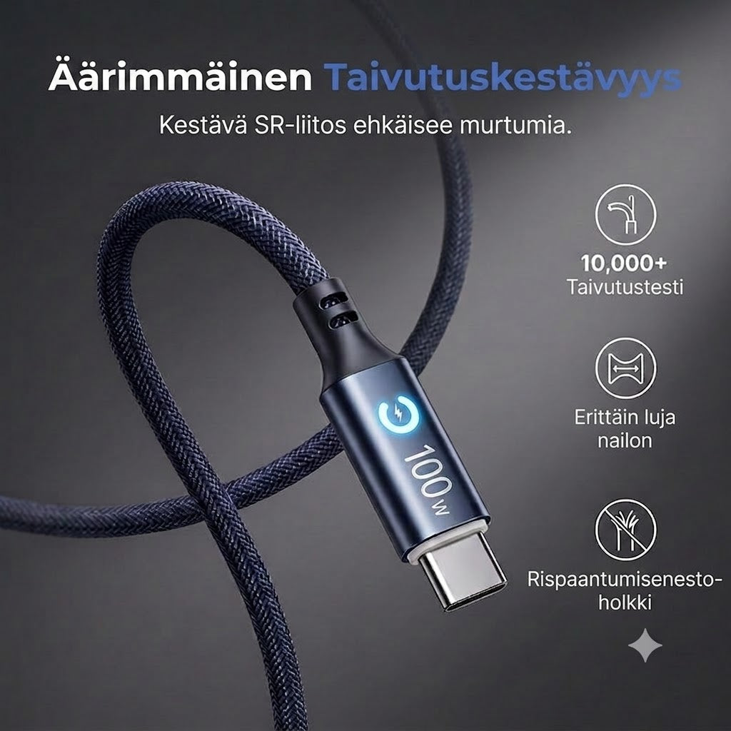 Pikalatauskaapeli Type-C – Type-C