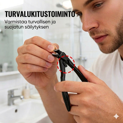 ✂️ Roiskesuojattu kynsisakset ruostumattomasta teräksestä – laaja aukko ja turvallinen säilytys!