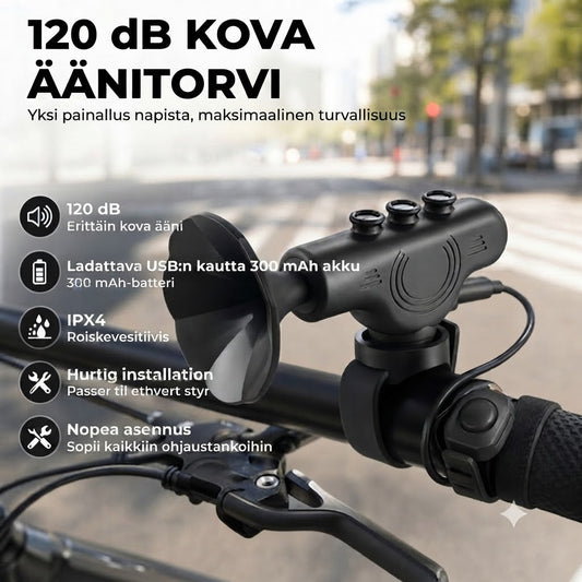 Sähköinen polkupyörän äänitorvi 120 dB