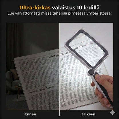 Suurennuslasi valolla