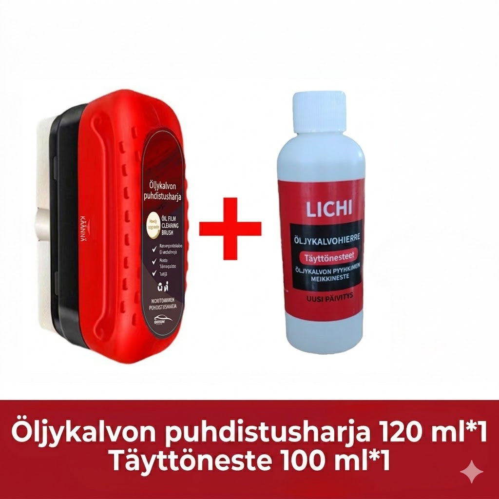 GlassCoating | Auton lasin öljykalvon poisto- ja pinnoiteneste sekä harja