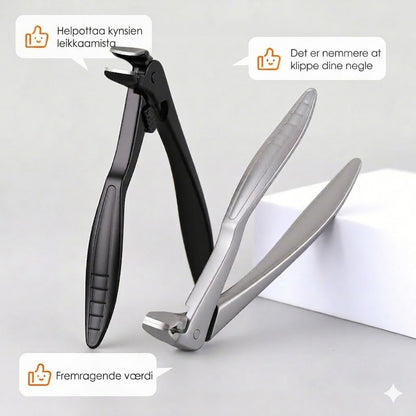 ✂️ Roiskesuojattu kynsisakset ruostumattomasta teräksestä – laaja aukko ja turvallinen säilytys!