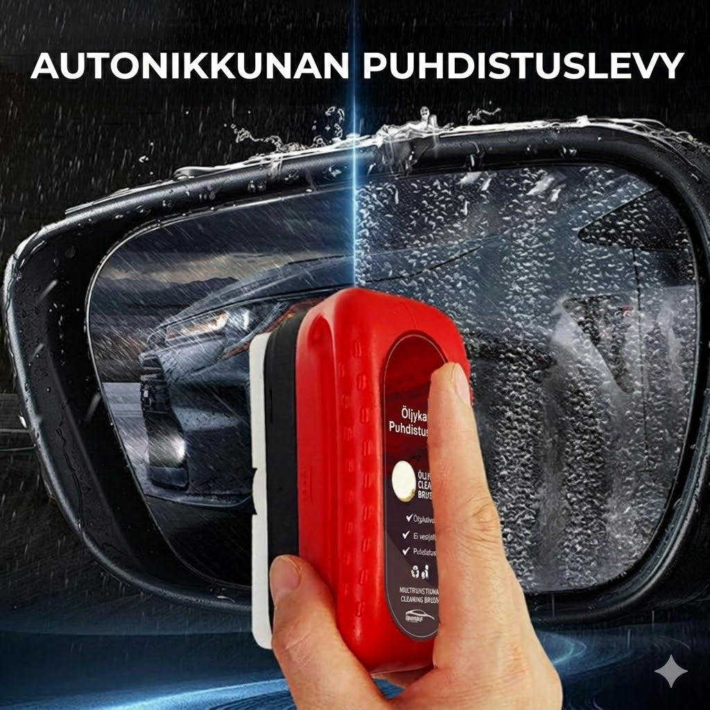 GlassCoating | Auton lasin öljykalvon poisto- ja pinnoiteneste sekä harja