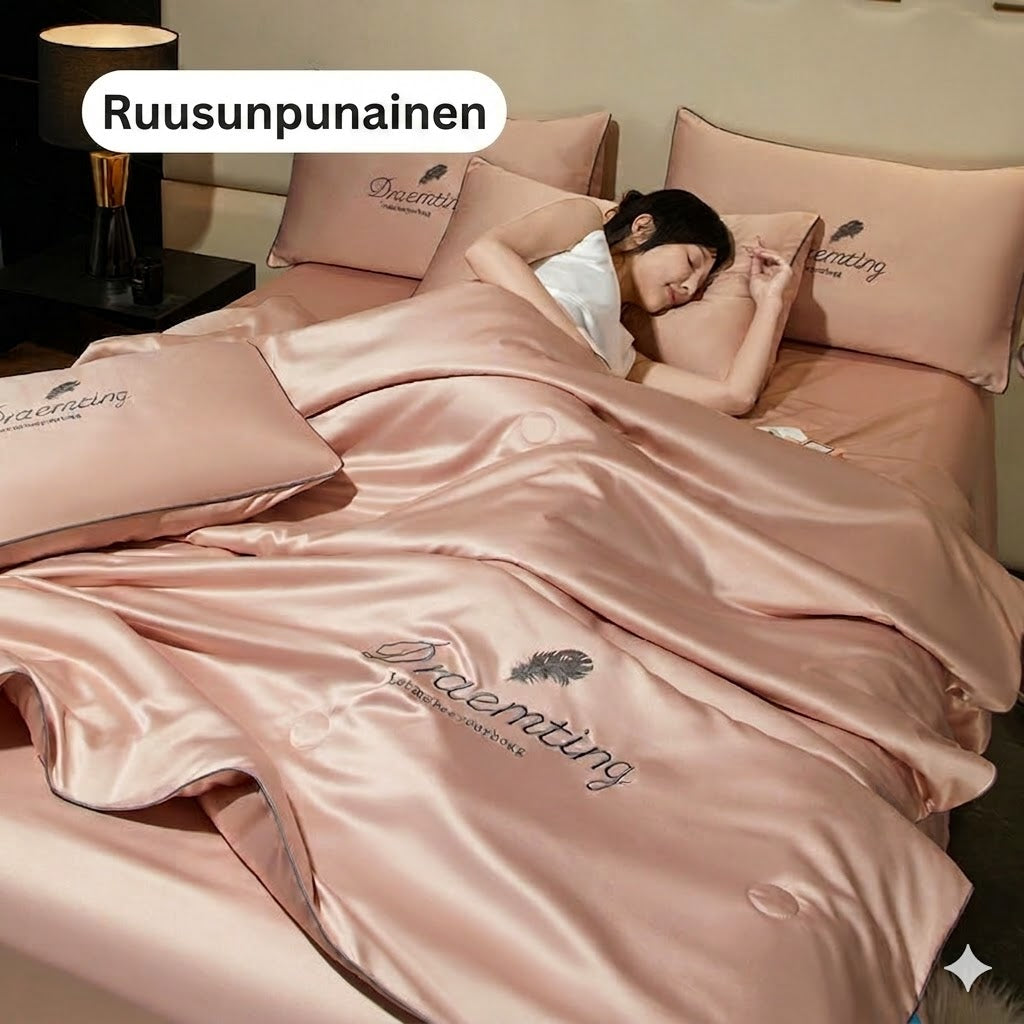 【Suoraan tehtaalta】❄️ Korkealaatuinen 4-osainen samettilakanasetti 💕 Miellyttävä ja hengittävä