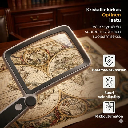 Suurennuslasi valolla