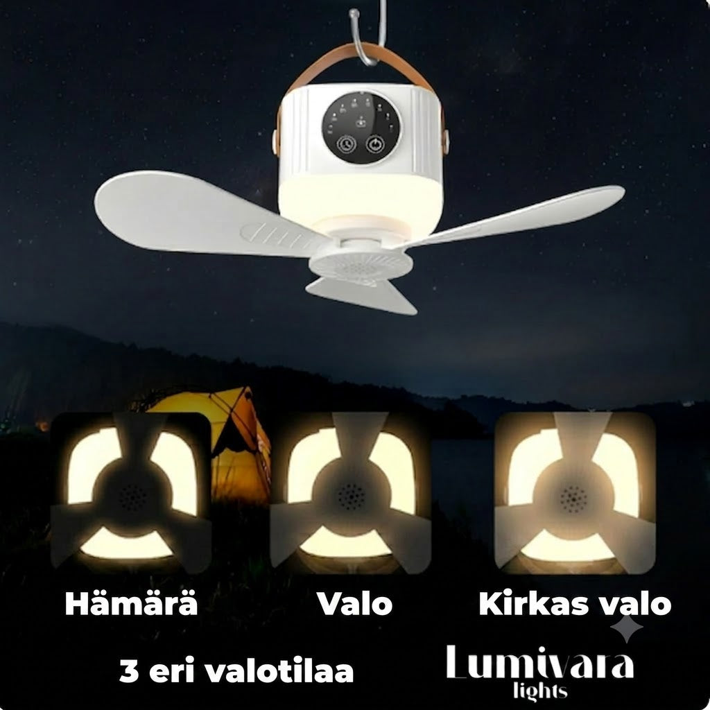 CAMPBREEZE™ | Ladattava lamppu tuulettimella
