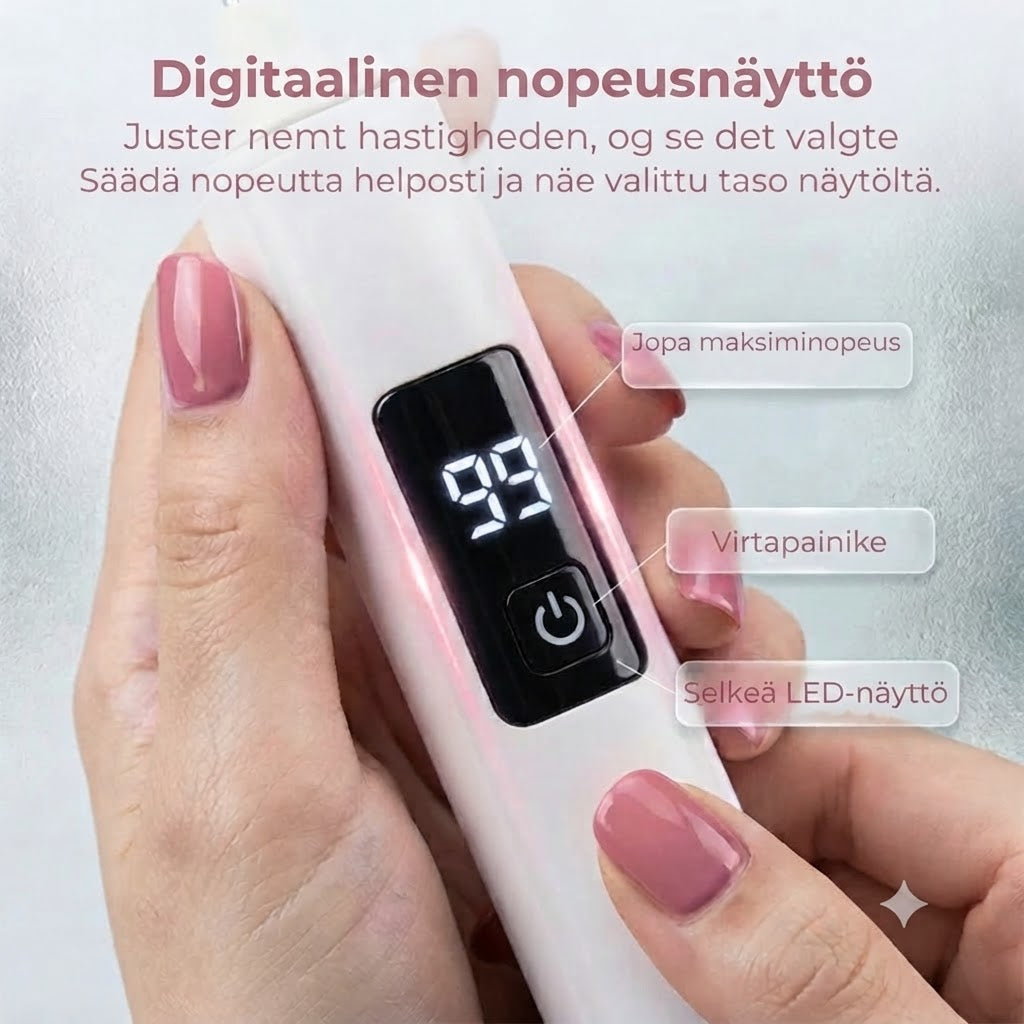 Sähköinen kynsiviila digitaalisella nopeudensäädöllä