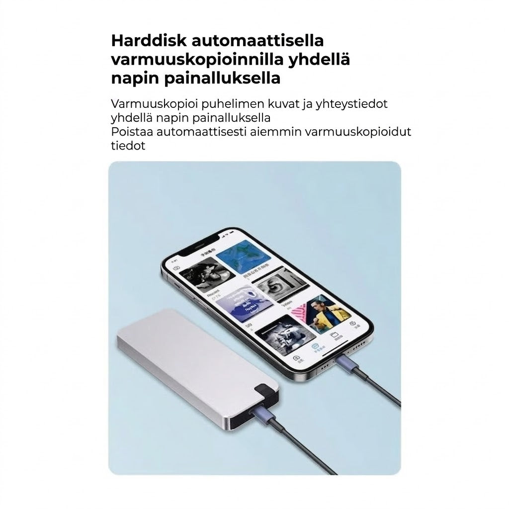 Ulkoinen suuren nopeuden tallennustila USB 3.0 -liitännällä