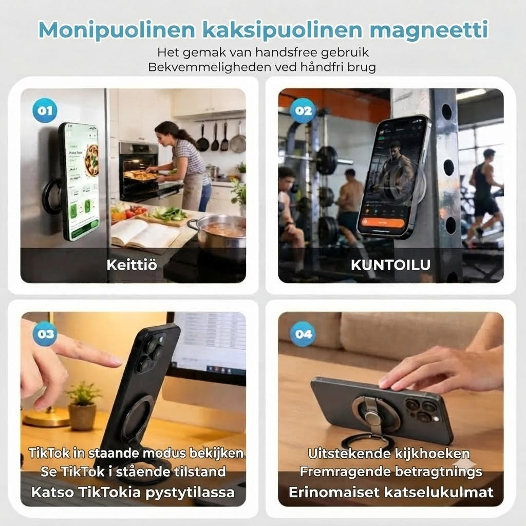 Magneettinen puhelinteline ja fidget spinner