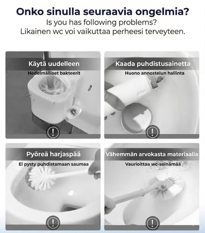 Hygieeninen ja antibakteerinen wc-harja (sis. 6-36 tuoksutyynyä)
