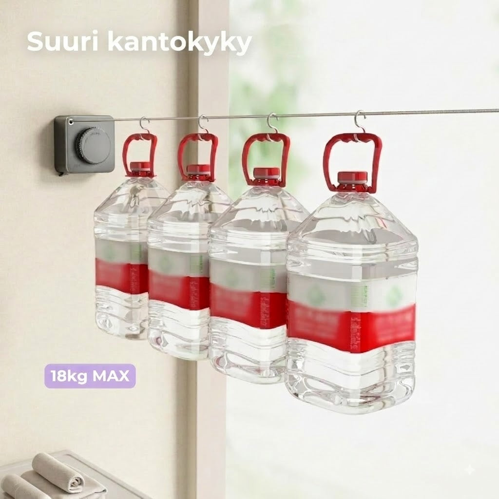 Tilaasäästävä pyykkinaru