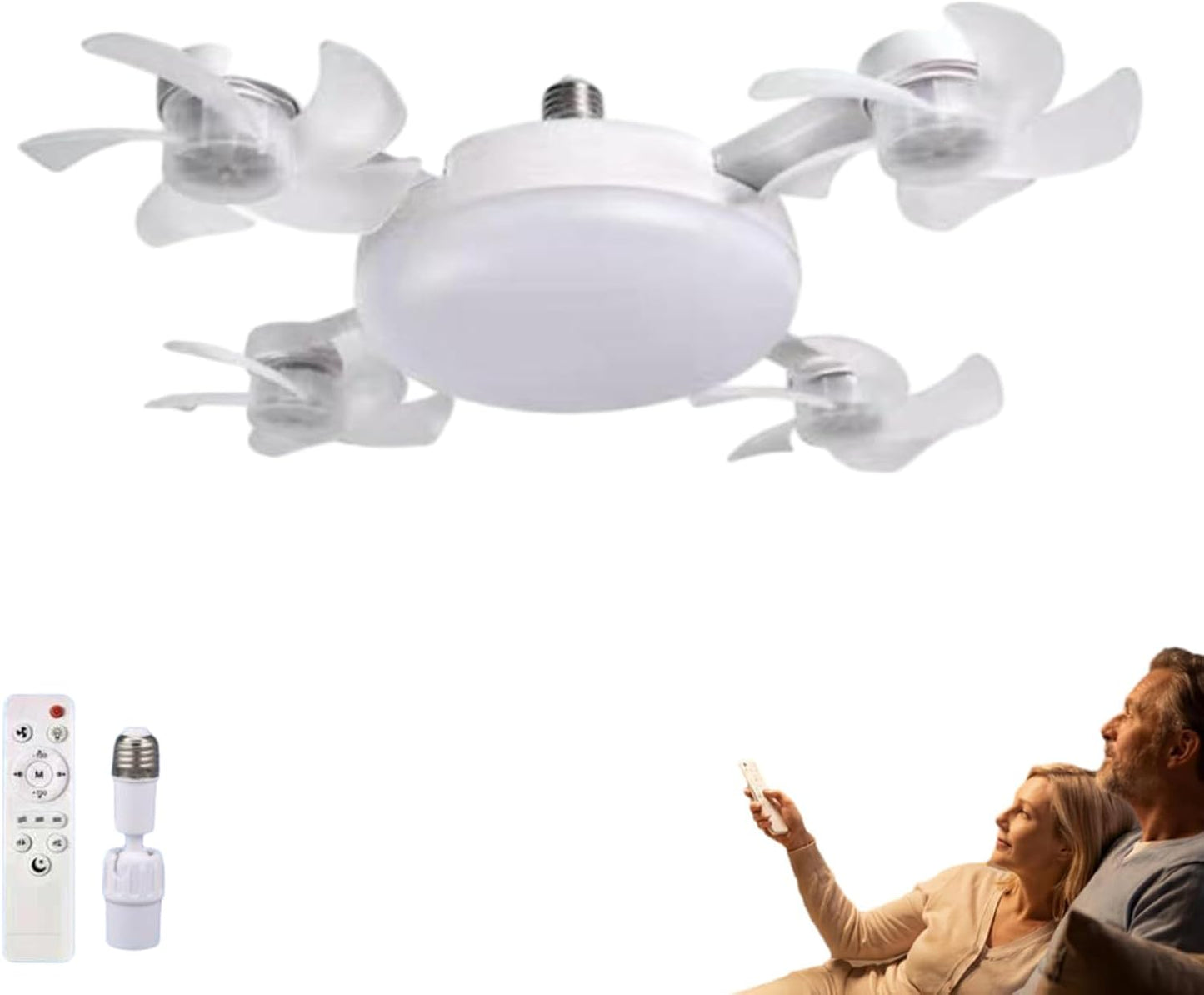 Uutuus! AirDrone – Kattoon asennettava tuuletin LED-valaistuksella & Kaukosäätimellä