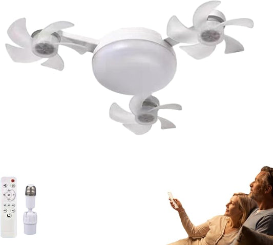 Uutuus! AirDrone – Kattoon asennettava tuuletin LED-valaistuksella & Kaukosäätimellä