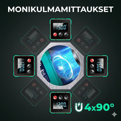 🔥4-sivuinen magneettinen digitaalinen kulmamittari laserilla