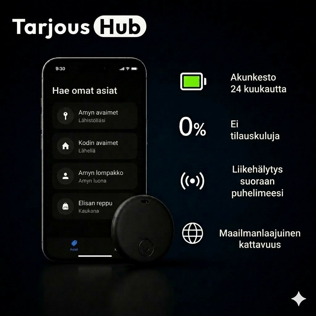 GP90 - Tarkka GPS-paikannin ilman kuukausimaksua (Android/Apple)