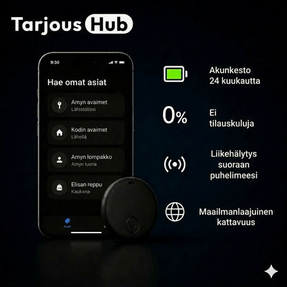 GP90 - Tarkka GPS-paikannin ilman kuukausimaksua (Android/Apple)