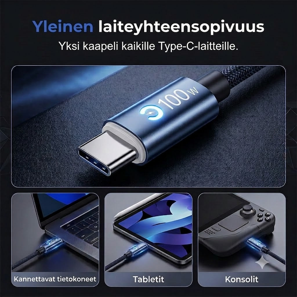 Pikalatauskaapeli Type-C – Type-C