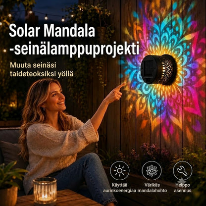 ProjectAura™ | Aurinkokäyttöinen Mandala-projektioseinävalaisin