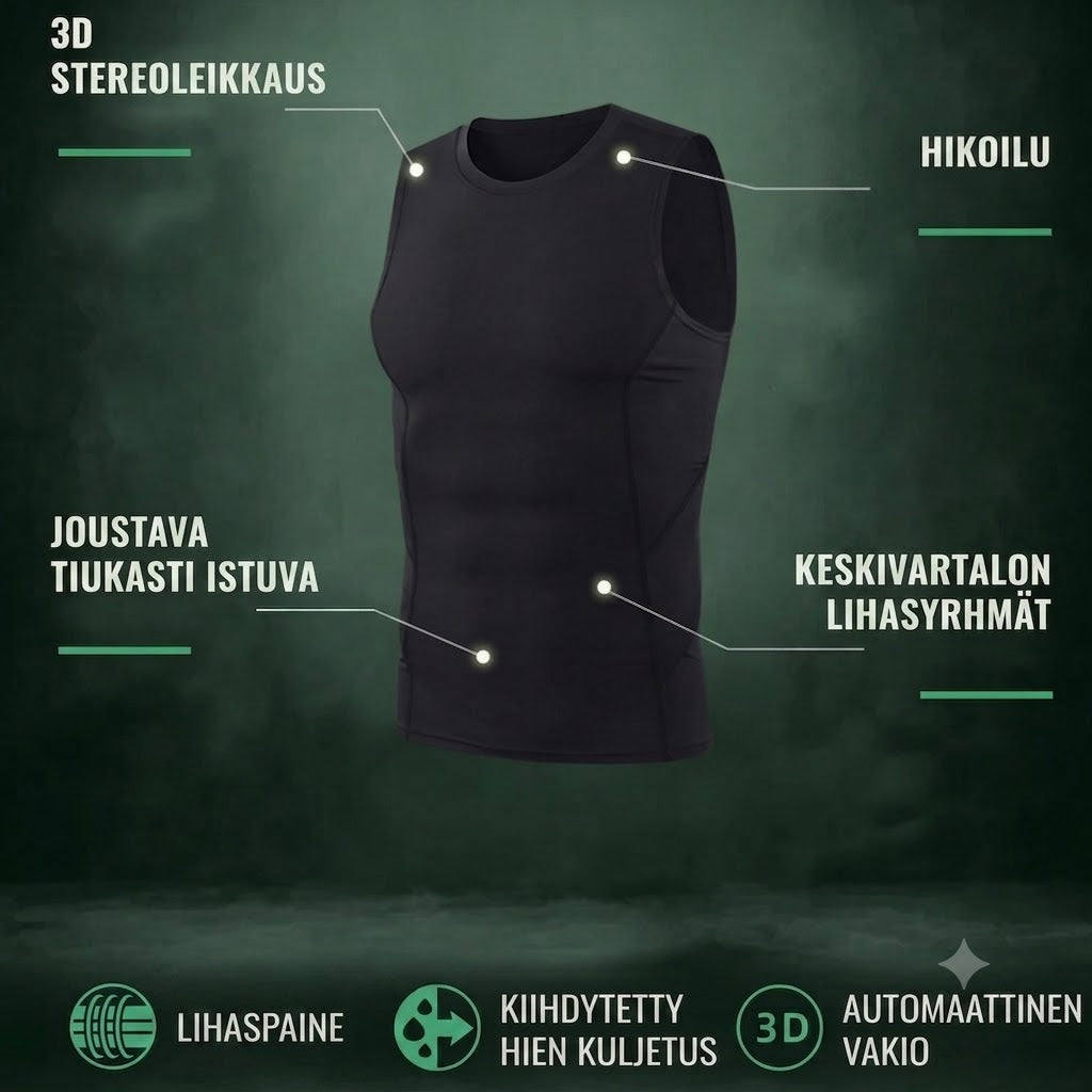 RankVest™ Kompressioliivi miehille – parempi ryhti ja hoikempi siluetti