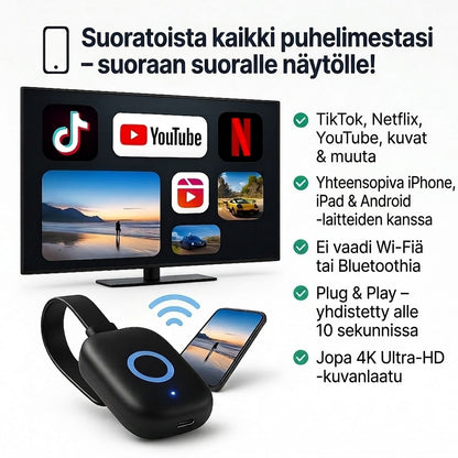 AirBeam™ - Langaton 4K-näytönpeilausadapteri