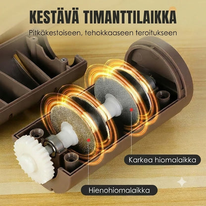 Vuoden 2026 uusin päivitetty malli! Automaattinen veitsenteroitin keittiöveitsille – Nopea teroitus, ladattava ja johdoton 🗡️🔋