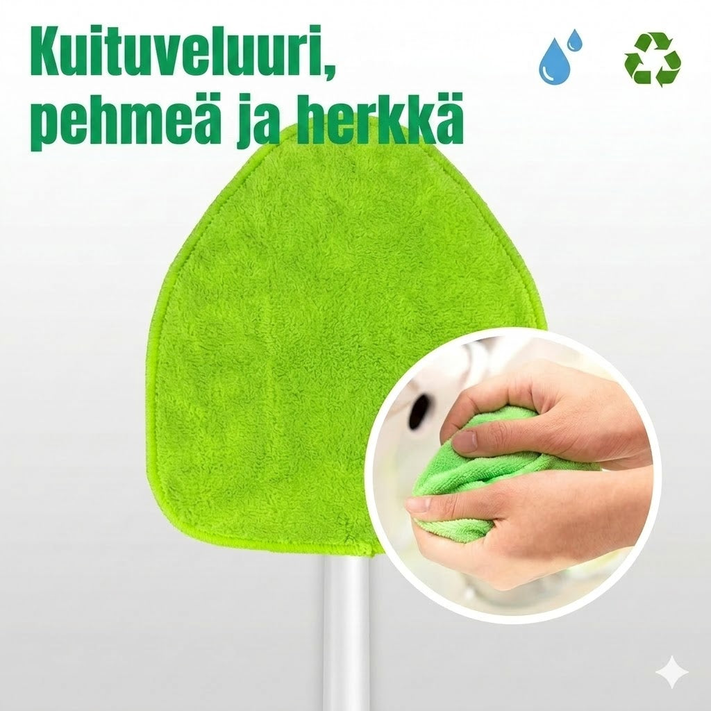 Tuulilasin puhdistustyökalusarja jatkovarrella