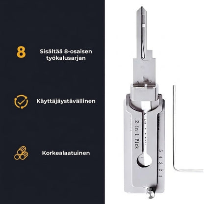 Tiirikkasetti ruostumattomasta teräksestä
