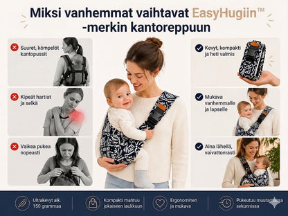 EasyHug™ – Ergonomista kantomukavuutta sinulle ja lapsellesi