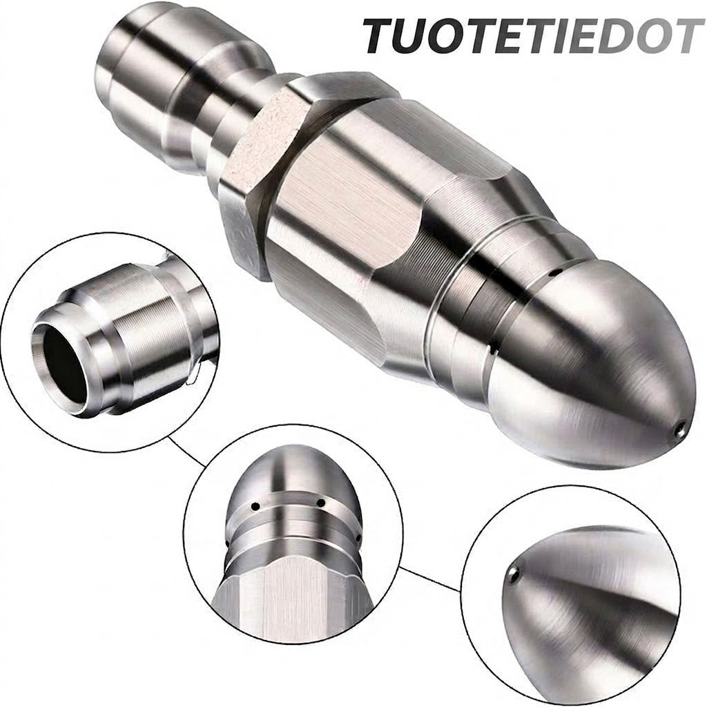 🔩  Ruostumattomasta teräksestä valmistettu viemärinpuhdistussuutin – Poistaa tukokset ja ehkäisee niitä tehokkaasti 💦🚿