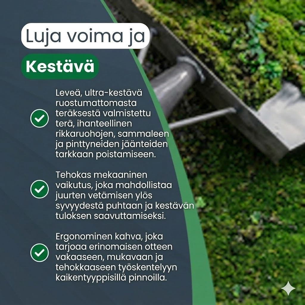 Erittäin Kestävä Ruostumattomasta Teräksestä Valmistettu Kaavin | Helppo Rikkaruohojen Poistotyökalu ja Tehokas Ammattimainen Ulkopuhdistus