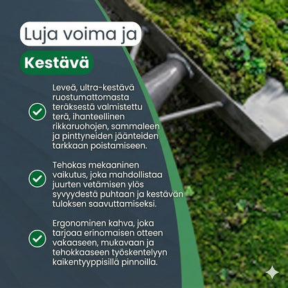 Erittäin Kestävä Ruostumattomasta Teräksestä Valmistettu Kaavin | Helppo Rikkaruohojen Poistotyökalu ja Tehokas Ammattimainen Ulkopuhdistus
